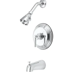 Kingston Brass KB2631ELT Tub and Shower Trim Only in Polished Chrome