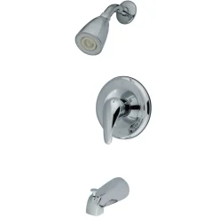Kingston Brass KB1631LL Tub and Shower Faucet in Polished Chrome