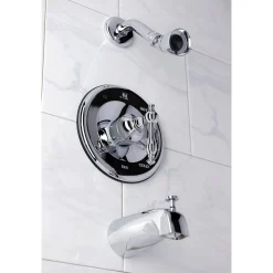 Kingston Brass KB1631NL Tub and Shower Faucet in Polished Chrome