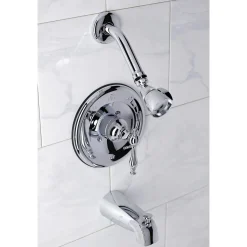 Kingston Brass KB1631NL Tub and Shower Faucet in Polished Chrome