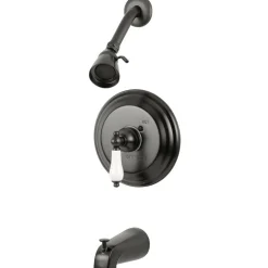 Kingston Brass KB3635PL Restoration Single Handle Tub and Shower Faucet