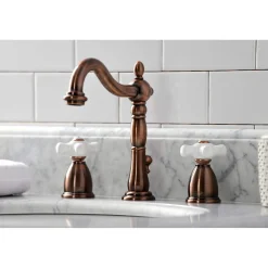 Kingston Brass KB197PXAC 8 in. Widespread Bathroom Faucet, Antique Copper