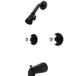 Kingston Brass KB245PX Magellan Two Handle Tub and Shower Faucet