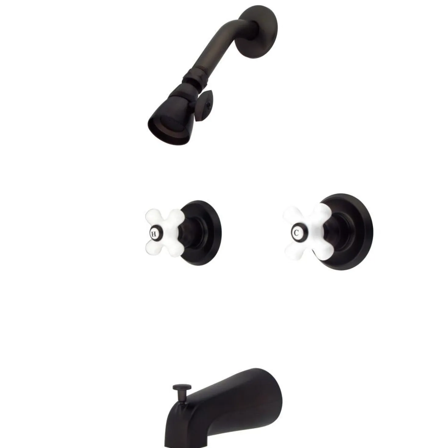 Kingston Brass KB245PX Magellan Two Handle Tub and Shower Faucet