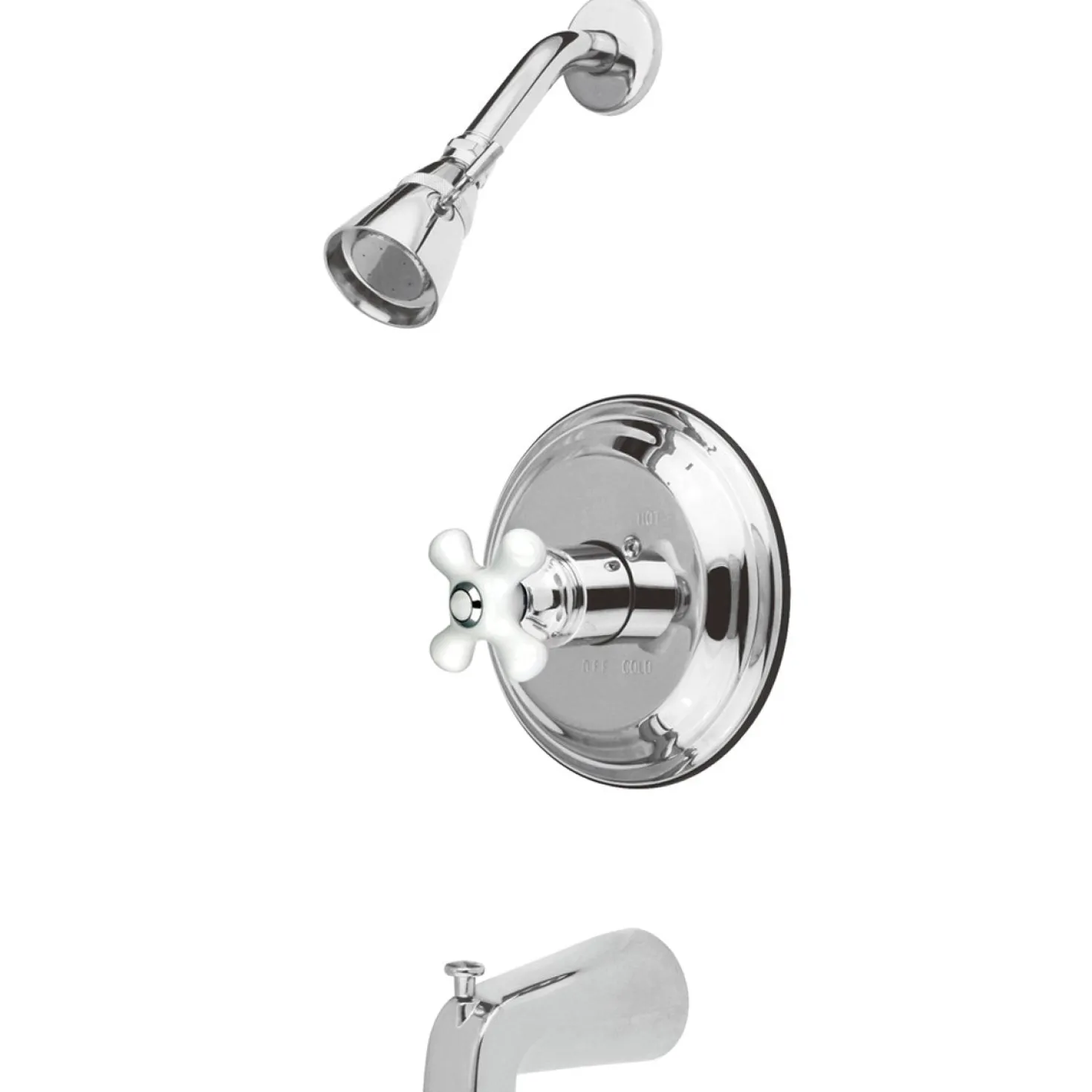 Kingston Brass KB3631PX Restoration Single Handle Tub and Shower Faucet