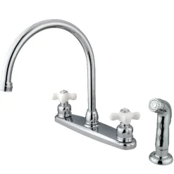 Kingston Brass KB721PXSP 8-Inch Centerset Kitchen Faucet in Polished Chrome