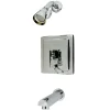 Kingston Brass KB86510QLL Tub and Shower Faucet in Polished Chrome
