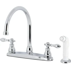 Kingston Brass KB72XACL-P American Classic Centerset Kitchen Faucet with Side Sprayer