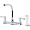 Kingston Brass KB71XACL-P American Classic Centerset Kitchen Faucet with Side Sprayer