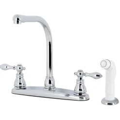 Kingston Brass KB71XACL-P American Classic Centerset Kitchen Faucet with Side Sprayer