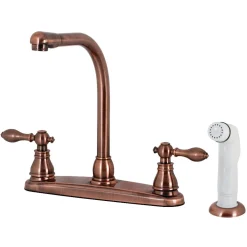 Kingston Brass KB71XACL-P American Classic Centerset Kitchen Faucet with Side Sprayer