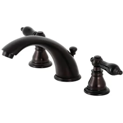 Kingston Brass KB96XAKL-P Duchess Widespread Bathroom Faucet with Plastic Pop-Up