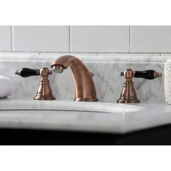 Kingston Brass KB96XAKL-P Duchess Widespread Bathroom Faucet with Plastic Pop-Up