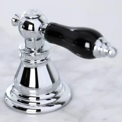 Kingston Brass KB98XAKL-P Duchess Widespread Bathroom Faucet with Plastic Pop-Up