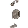 Kingston Brass KB463XDFL-P Tub and Shower Faucet in Brushed Nickel