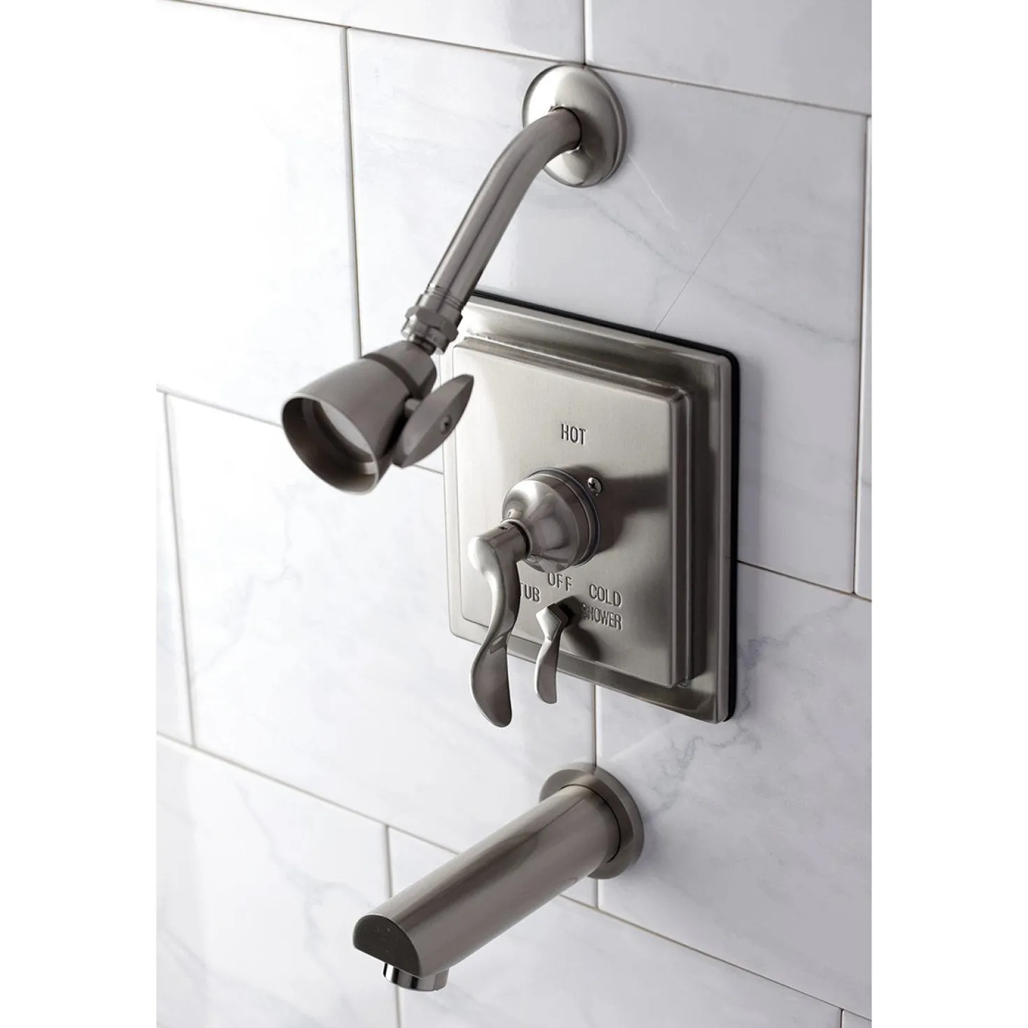 Kingston Brass KB865X0DFL-P Tub and Shower Faucet