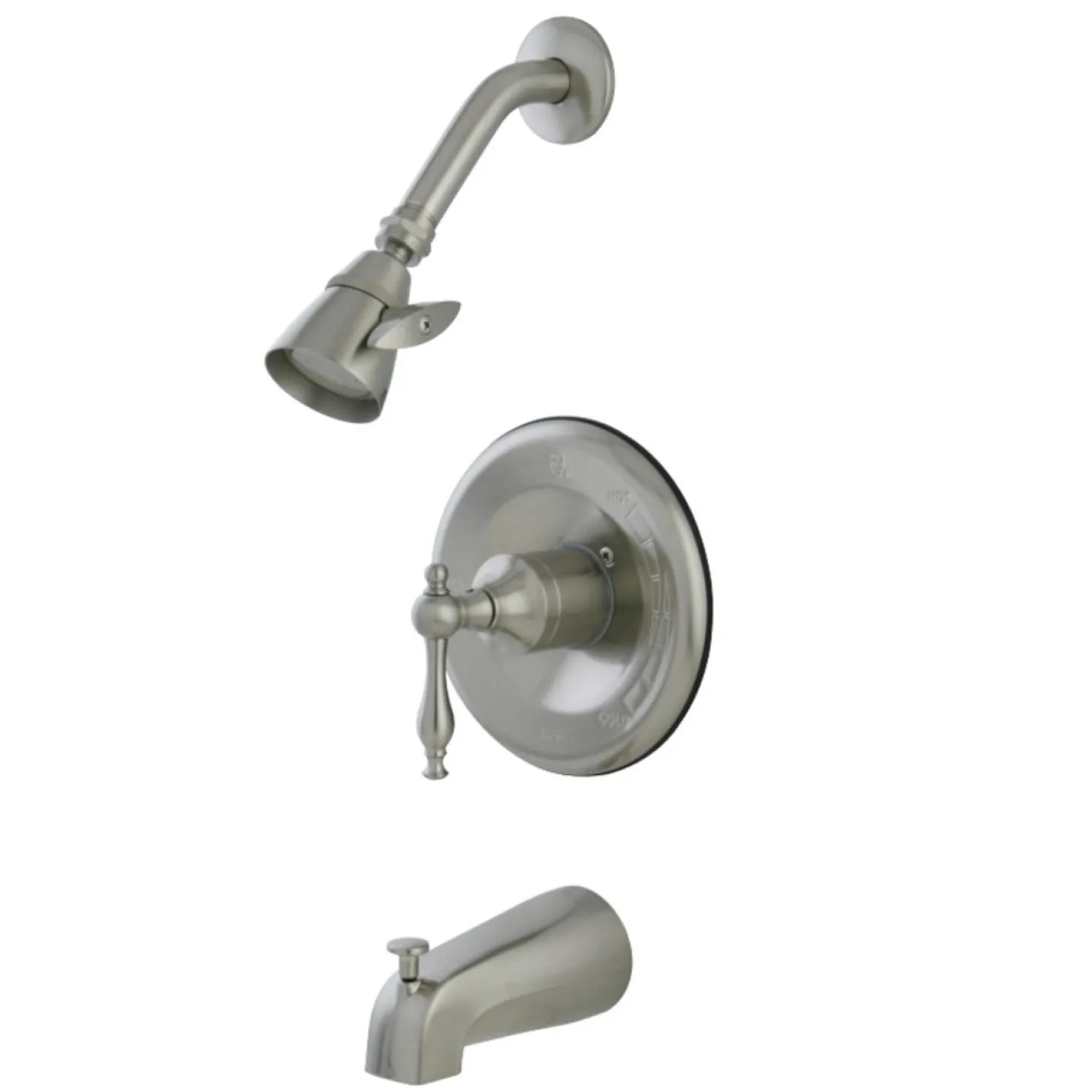 Kingston Brass KB163XNL-P Tub and Shower Faucet in Brushed Nickel