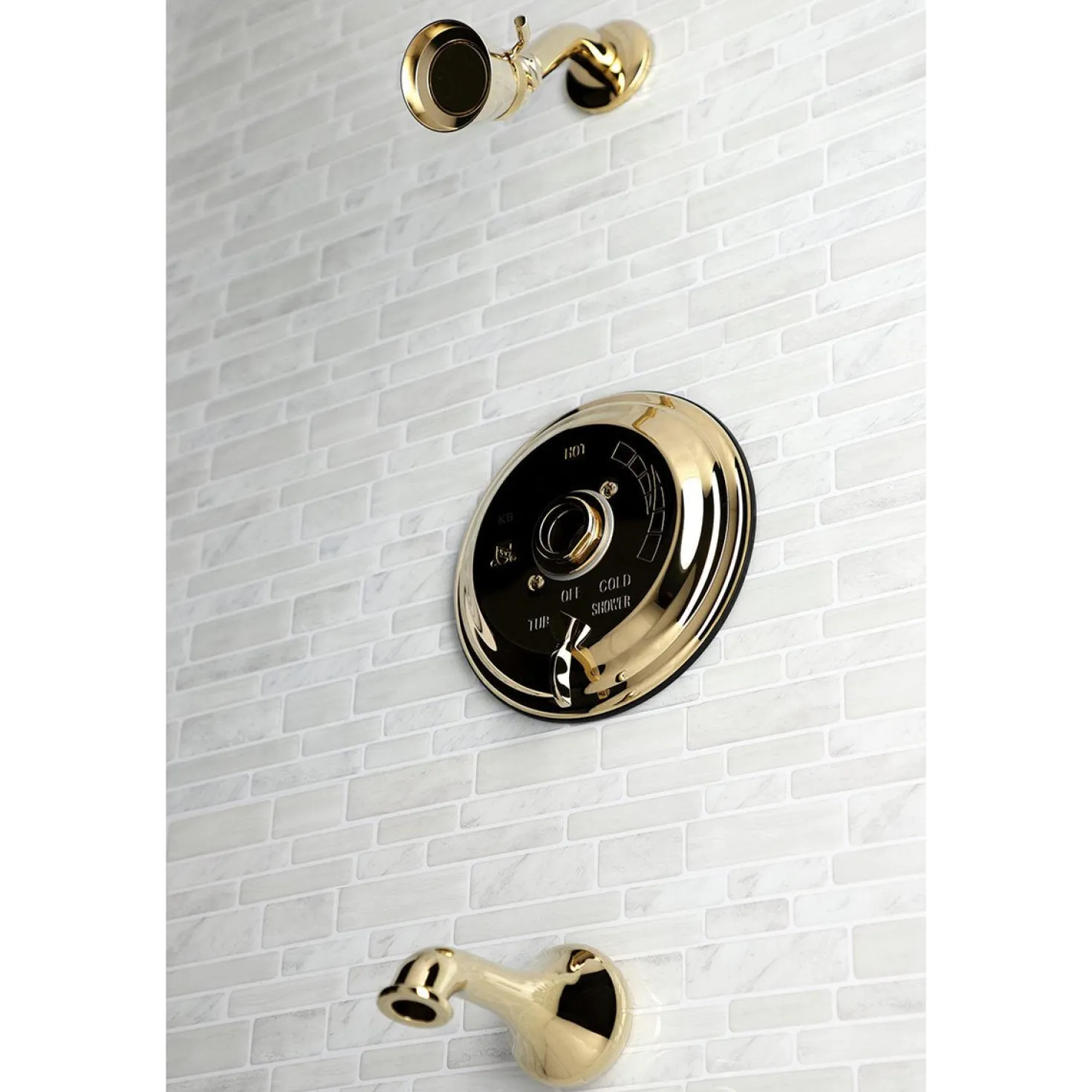 Kingston Brass KB363X0TLH-P Tub and Shower Trim Only Without Handle
