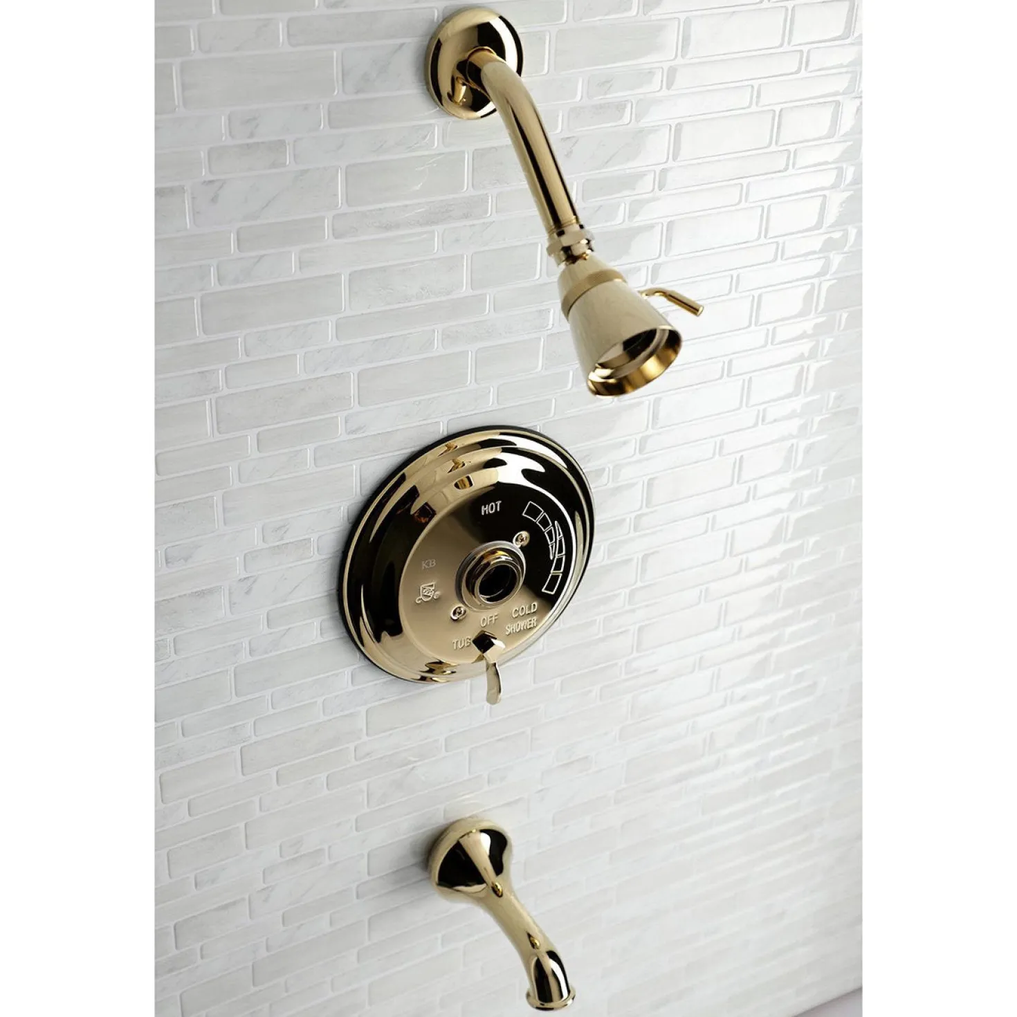 Kingston Brass KB363X0TLH-P Tub and Shower Trim Only Without Handle