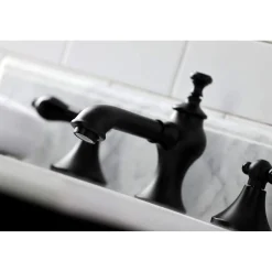 Kingston Brass KC706XPKL-P Duchess Widespread Bathroom Faucet with Brass Pop-Up