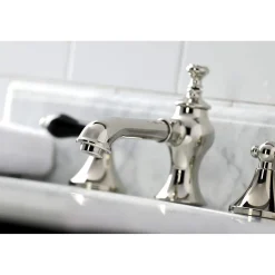 Kingston Brass KC706XPKL-P Duchess Widespread Bathroom Faucet with Brass Pop-Up