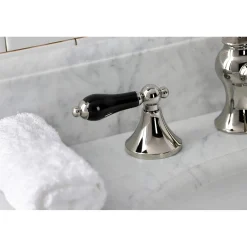 Kingston Brass KC706XPKL-P Duchess Widespread Bathroom Faucet with Brass Pop-Up