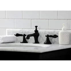 Kingston Brass KC706XPKL-P Duchess Widespread Bathroom Faucet with Brass Pop-Up