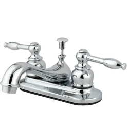 Kingston Brass Knight Deck Mount 4" Centerset Bathroom Faucet