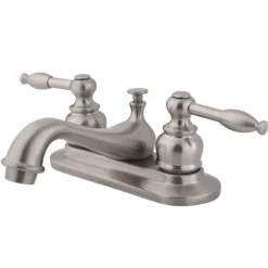 Kingston Brass Knight Deck Mount 4" Centerset Bathroom Faucet