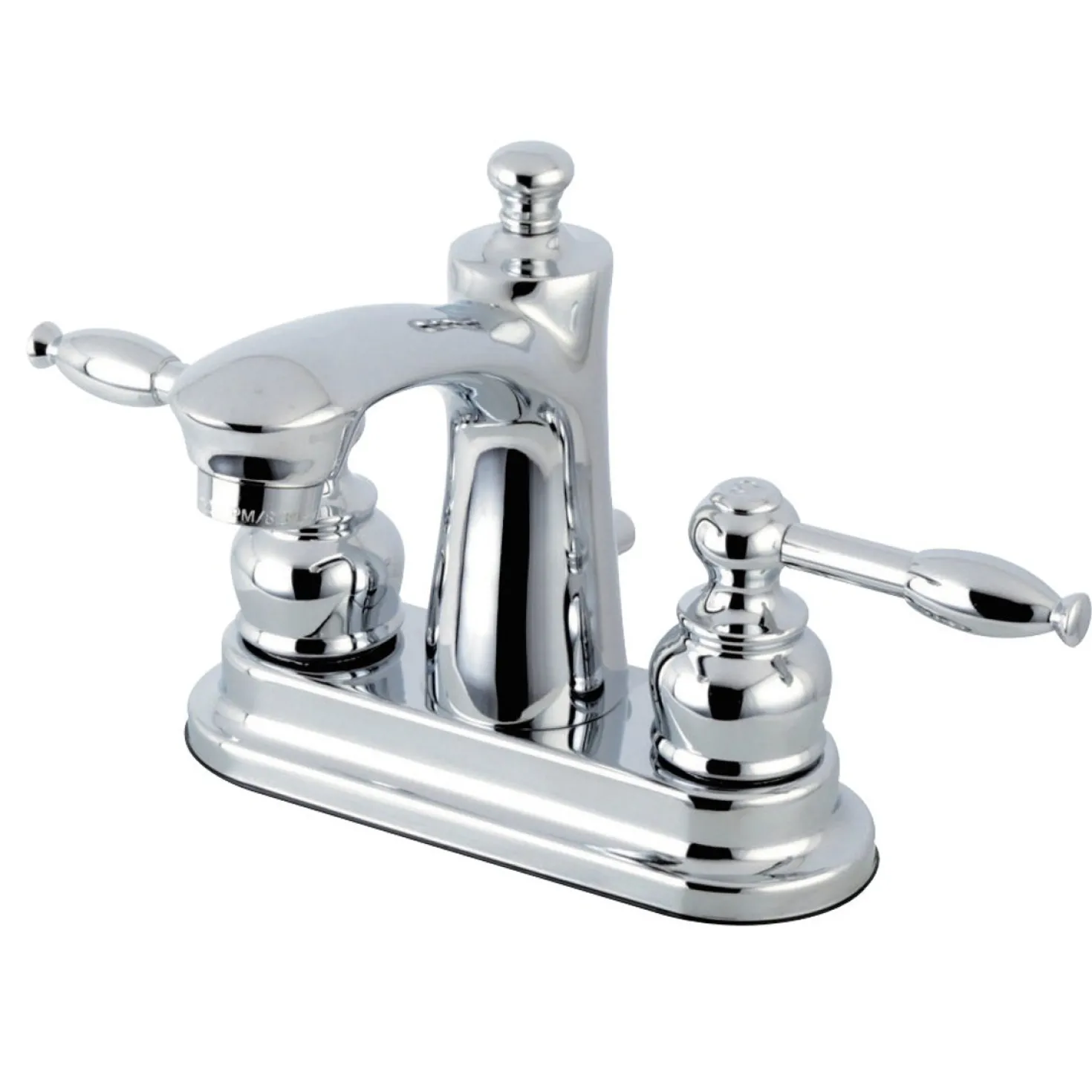 Kingston Brass Knight Deck Mount 4-Inch Centerset Bathroom Faucet