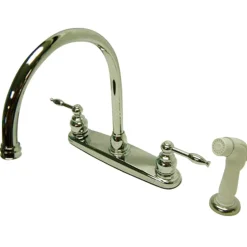 Kingston Brass Knight 8" Goose Neck Kitchen Faucet