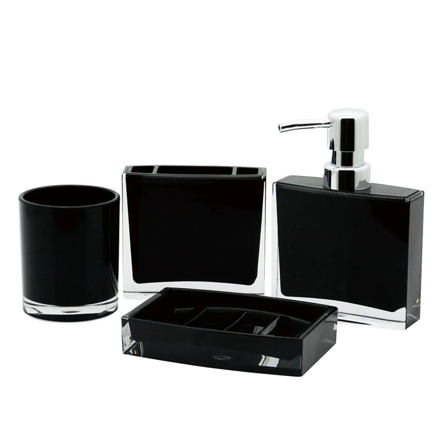 Kingston Brass Krystal Bathware Canyon 4-Piece Bath Accessory Set