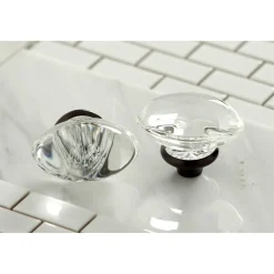 Kingston Brass Krystal Onyx 2-Handle Wall Mount Bathroom Faucet