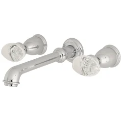 Kingston Brass Krystal Onyx 2-Handle Wall Mount Bathroom Faucet