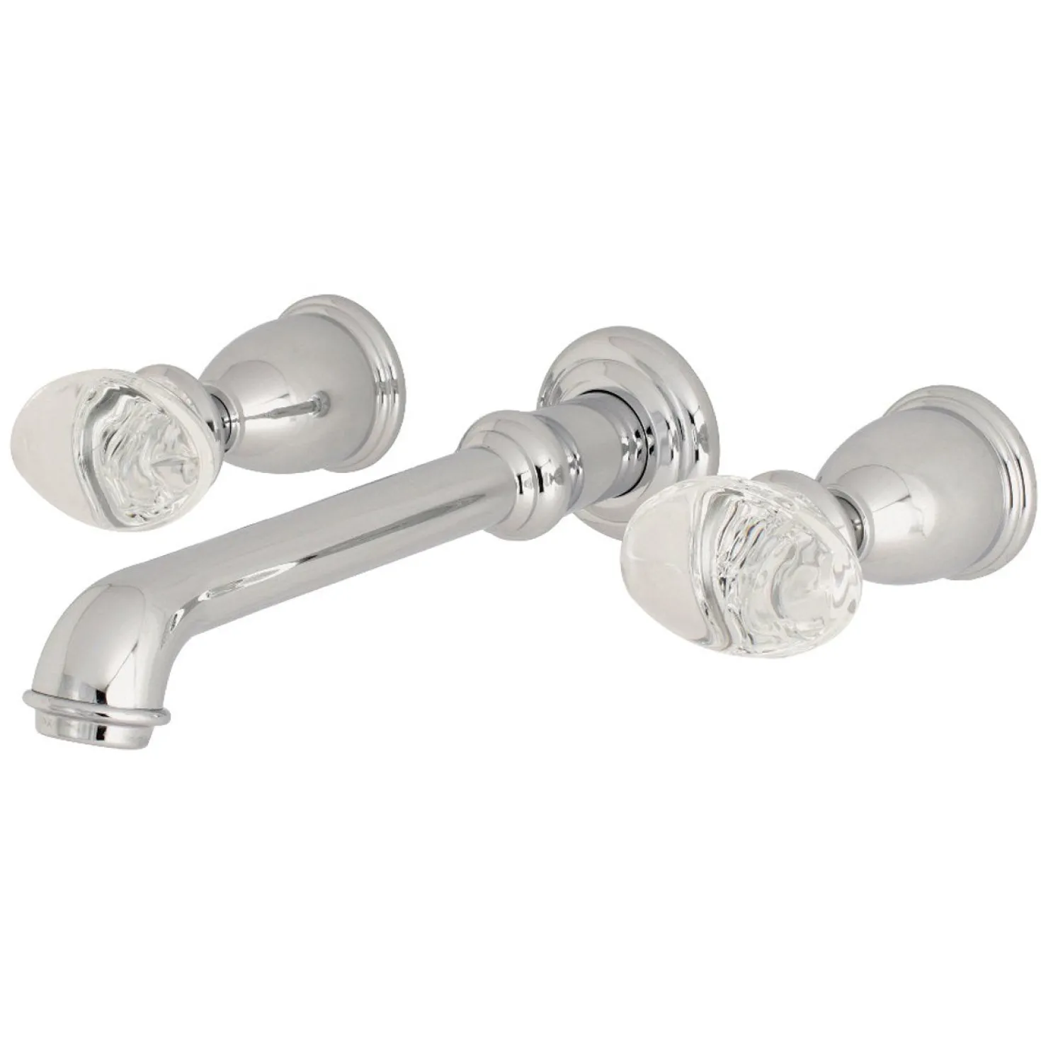 Kingston Brass Krystal Onyx 2-Handle Wall Mount Bathroom Faucet