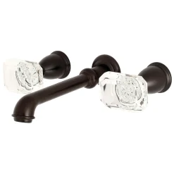 Kingston Brass Krystal Onyx 8-Inch Center Wall Mount Roman Tub Filler