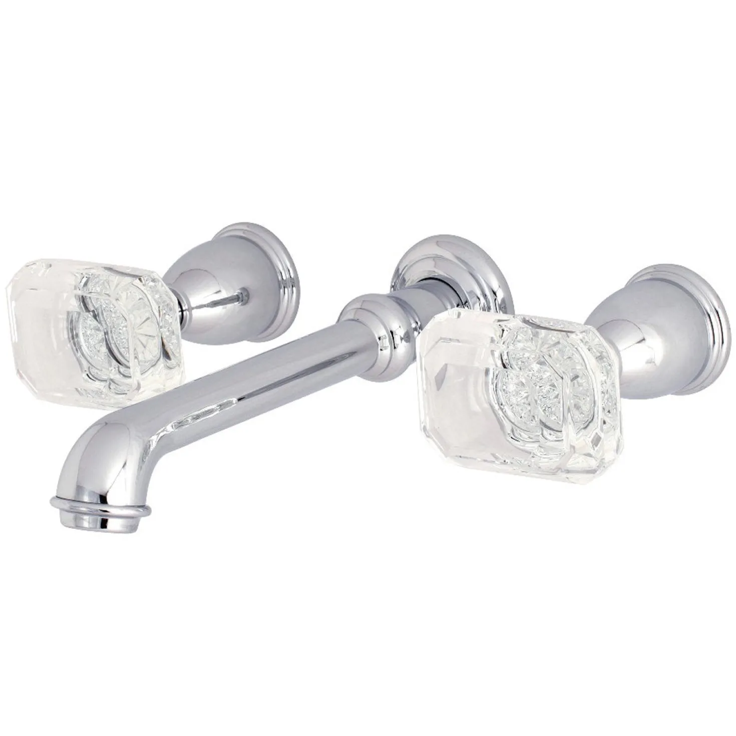 Kingston Brass Krystal Onyx 8-Inch Center Wall Mount Roman Tub Filler