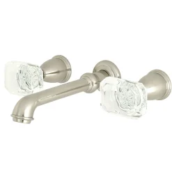 Kingston Brass Krystal Onyx Wall Mount 2-Handle Bathroom Faucet