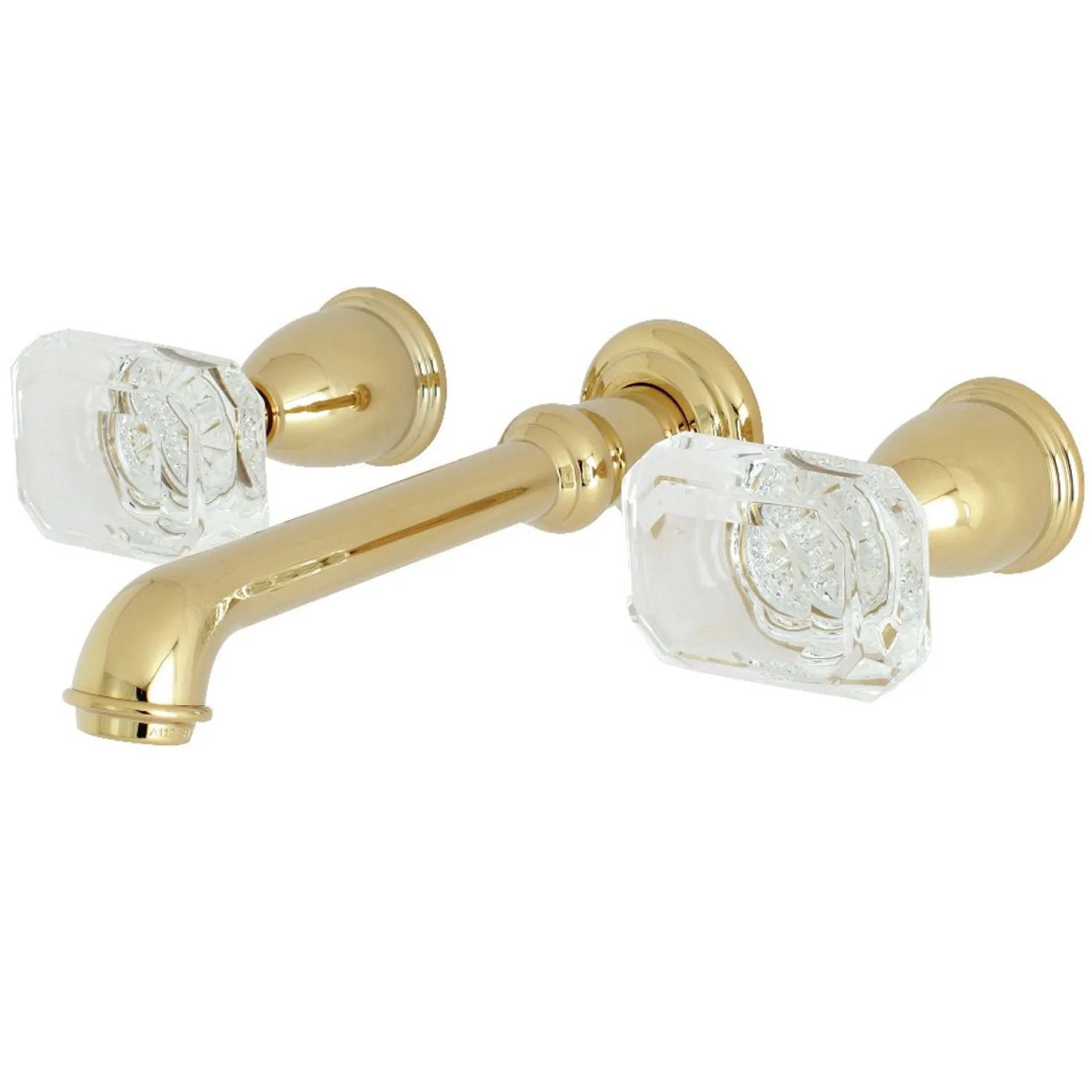 Kingston Brass Krystal Onyx Wall Mount 2-Handle Bathroom Faucet