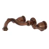 Kingston Brass KS312ALAC Vintage 2-Handle Wall Mount Bathroom Faucet, Antique Copper
