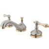 Kingston Brass KS1169AL 8-Inch Widespread Bathroom Faucet in Brushed Nickel and Polished Brass