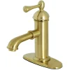 Kingston Brass KS7417BL Paris Single Lever Handle Bathroom Faucet in Brushed Brass