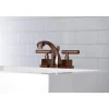 Kingston Brass KS494CQLAC Claremont 8 in. Widespread Bathroom Faucet, Antique Copper