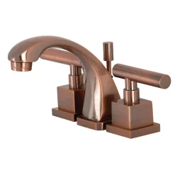 Kingston Brass KS494CQLAC Claremont 8 in. Widespread Bathroom Faucet, Antique Copper