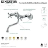 Kingston Brass KS216MB Kingston Two Handle Wall Mount Bathroom Faucet, Matte Black