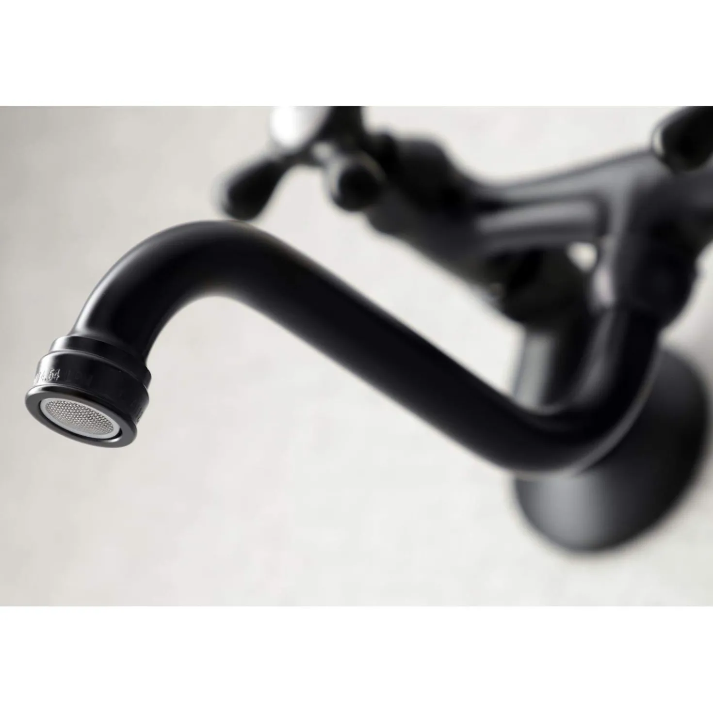 Kingston Brass KS216MB Kingston Two Handle Wall Mount Bathroom Faucet, Matte Black