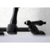 Kingston Brass KS1240PKL Duchess Two-Handle Wall Mount Bridge Kitchen Faucet, Matte Black