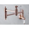 Kingston Brass KS310PLAC Restoration Wall Mount Pot Filler Kitchen Faucet, Antique Copper