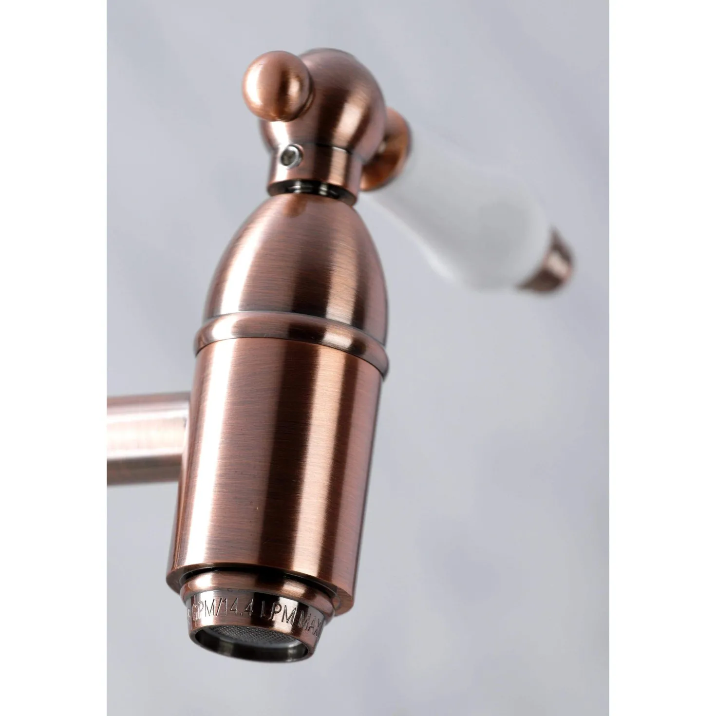 Kingston Brass KS310PLAC Restoration Wall Mount Pot Filler Kitchen Faucet, Antique Copper
