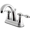 Kingston Brass KS7611TAL 4" Centerset Lavatory Faucet with Brass Pop-up in Chrome